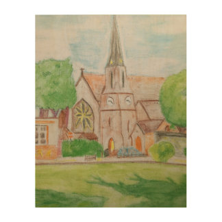 Church in Essex Wood Wall Art