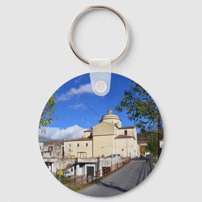 Church In Laino Borgo Keychain (Front)