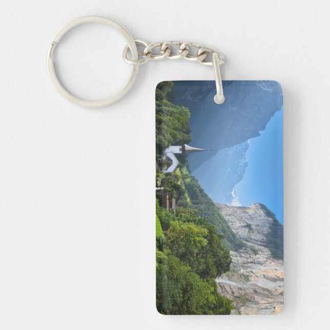 Church in Lauterbrunnen valley, Switzerland Keychain (Front)