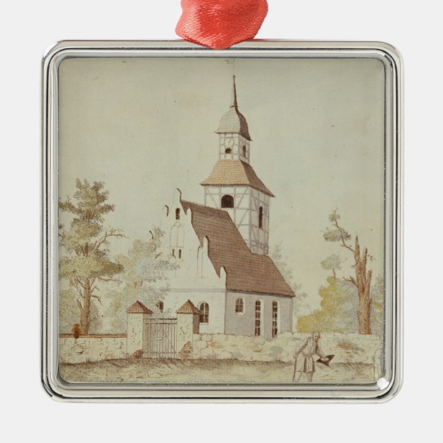 Church in Pankow, Berlin Metal Ornament (Front)