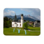 Church in Seefeld, Austria rectangular magnet