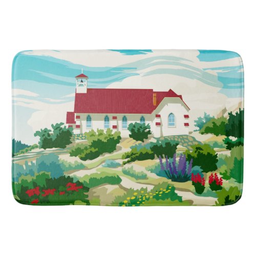 Church in Silver City Idaho Bath Mat