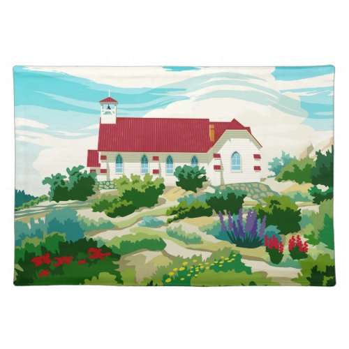 Church in Silver City Idaho Cloth Placemat