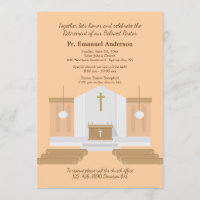 Church Interior Retirement Party Invitation