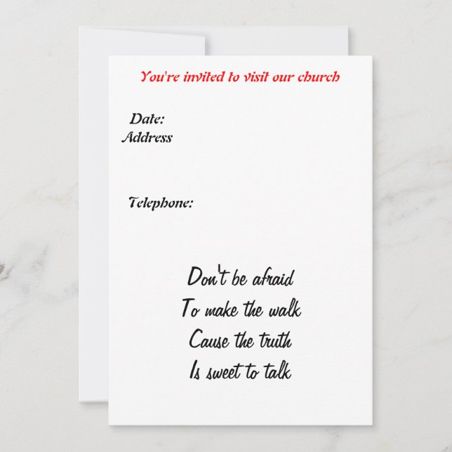 Church invitation (Front)