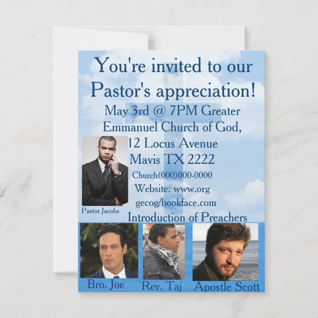 Church invitation personalize (Front)