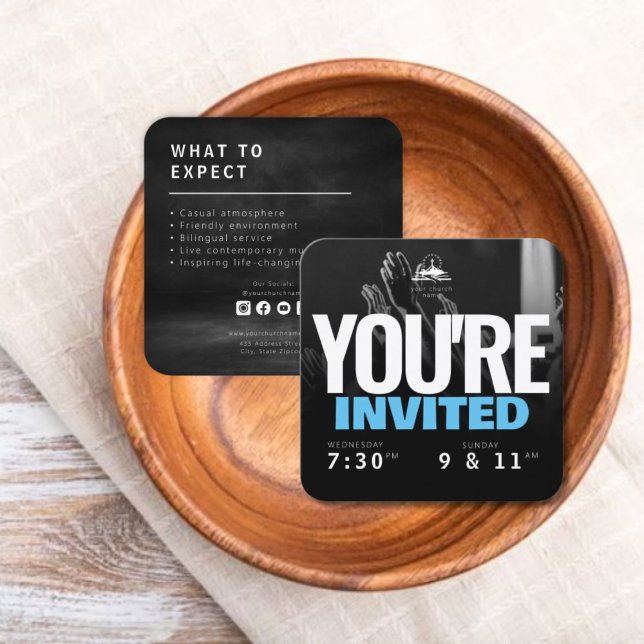 Church Invite Calling Card Template (Church Invite Calling Card Template)