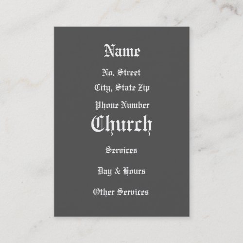 Church Invite Card