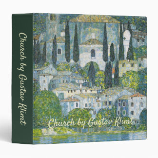 Church (Kirche) in Cassone by Gustav Klimt 3 Ring Binder