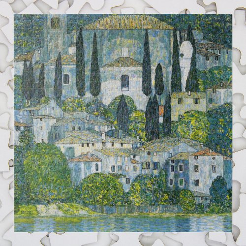 Church Kirche in Cassone by Gustav Klimt Jigsaw Puzzle