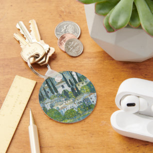 Church (Kirche) in Cassone by Gustav Klimt Keychain