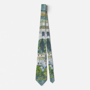 Church (Kirche) in Cassone by Gustav Klimt Neck Tie