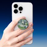 Church (Kirche) in Cassone by Gustav Klimt PopSocket<br><div class="desc">Church in Cassone - Landscape with Cypresses (aka Kirche in Cassone - Landschaft mit Zypressen) (1913) by Gustav Klimt is a vintage Victorian Era Symbolism fine art painting featuring a church in the town of Cassone with surrounding stone buildings and cypress trees on the edge of Lake Garda in Italy....</div>