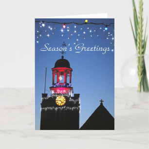 Church lights Christmas card