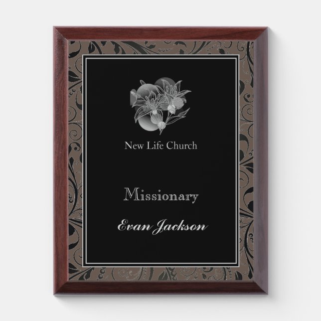 Church Lily Plaque (Vertical)