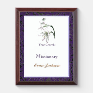 Church Lily Plaque