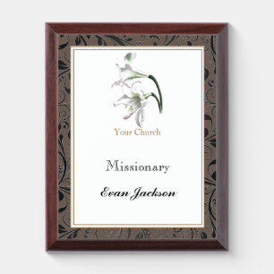Church Lily Plaque