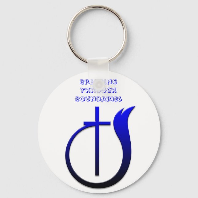 church logo, Breaking Through Boundaries Keychain (Front)