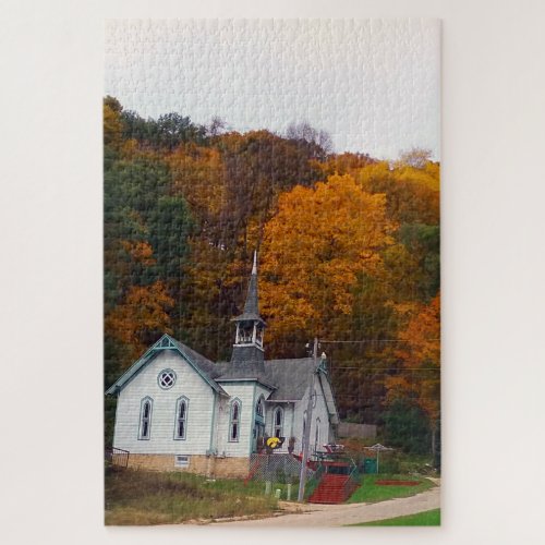Church Marquette Iowa Jigsaw Puzzle
