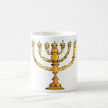 Church Menorah Coffee Mug<br><div class="desc">A church menorah in gold with lots of candles. This design looks really effective on this Mug</div>