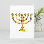 Church Menorah Invitation<br><div class="desc">A church menorah in gold with lots of candles. This design looks really effective on this Invitations</div>