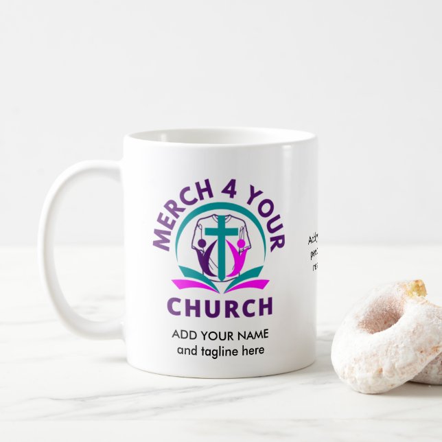 CHURCH MERCHANDISE Personalized Add Your Logo Coffee Mug