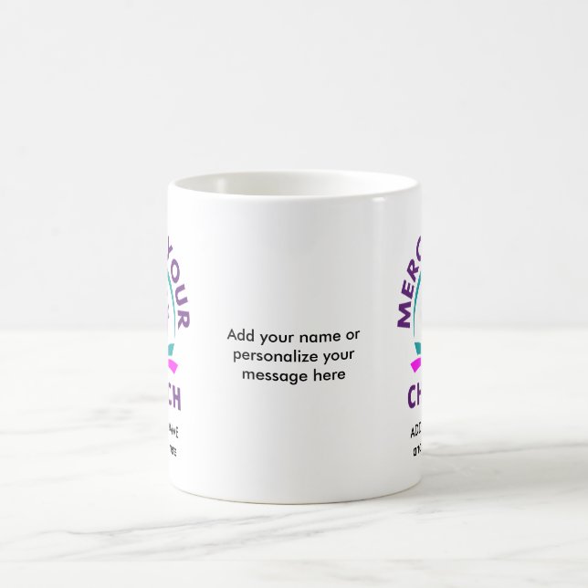 Blessed Script Design Ceramic Coffee Mug - 15 Ounce Inspirational White Mug