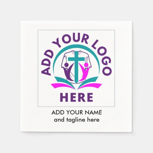 CHURCH MERCHANDISE Personalized Add Your Logo Napkins