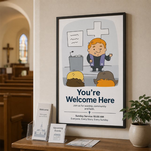 Church Minister Preaching Poster (Creator Uploaded)
