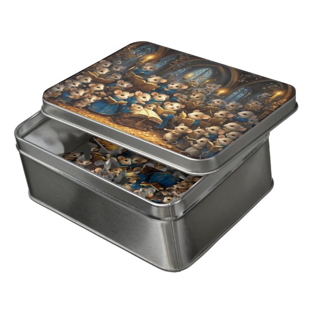 Church Mouse Choir  Jigsaw Puzzle (Lid Open)