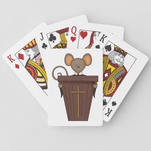 Church Mouse Preaching Playing Cards