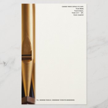 Church Musician Letterhead With Pipe by organs at Zazzle