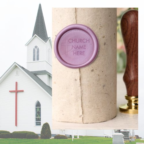 Church Name with Cross Christian Wax Seal Stamp