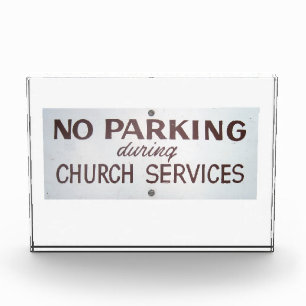 Church No Parking Rules Acrylic Award