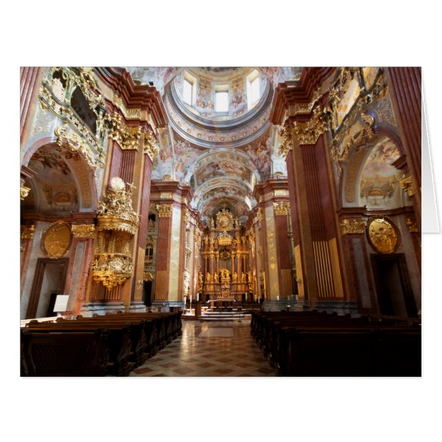 Church Of Abbey Melk, Lower Austria Cards (Front Horizontal)