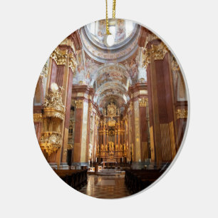 Church Of Abbey Melk, Lower Austria Ceramic Ornament