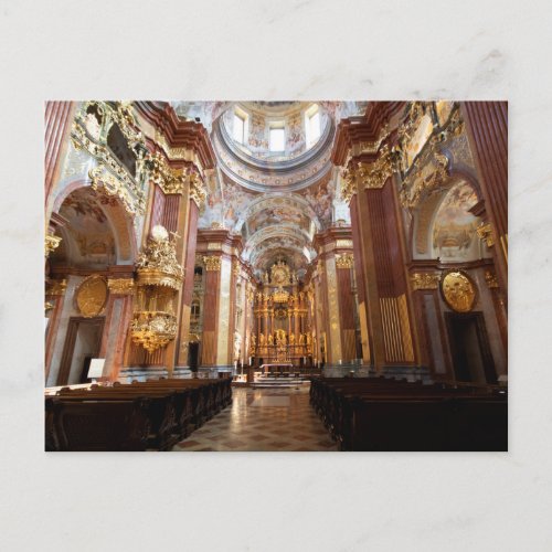 Church Of Abbey Melk Lower Austria Postcard