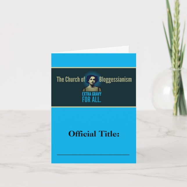 Church of Bloggessianism Card (Front)