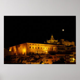 Church of Carmen at night - Mahon, Menorca, Spain Poster