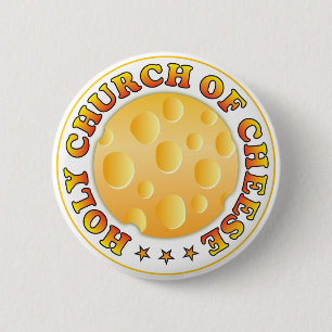 Church Of Cheese R Pinback Button