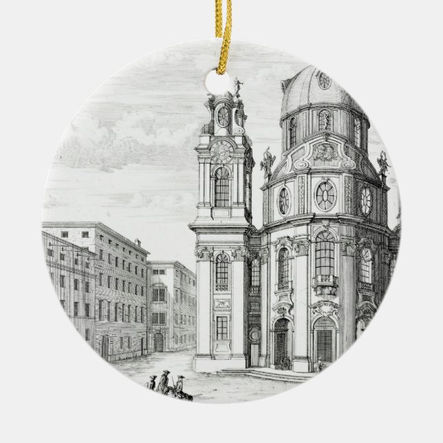 Church of Notre Dame, Salzburg, Austria, from 'Ent Ceramic Ornament (Front)