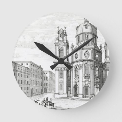 Church of Notre Dame Salzburg Austria from Ent Round Clock