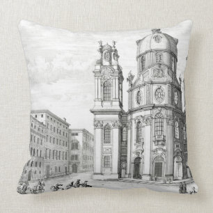Church of Notre Dame, Salzburg, Austria, from 'Ent Throw Pillow