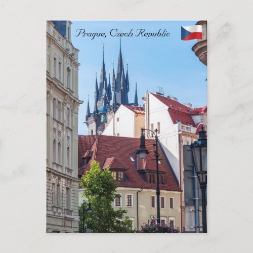 Church of Our Lady before Tyn in Prague Postcard