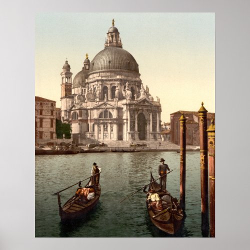 Church of Salute Venice Italy Gondolas Poster