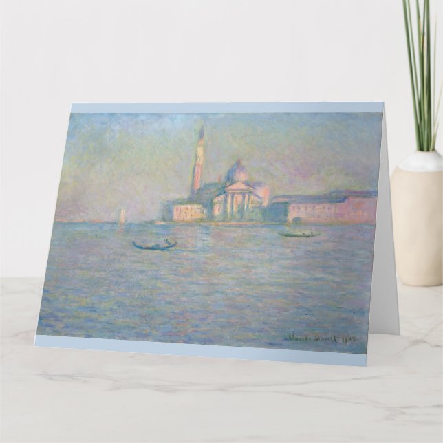 Church of San Giorgio Maggiore Venice by Monet Card (Front)