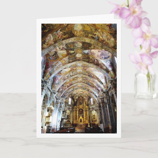 Church of San Nicolás in Valencia City Card (Orchid)