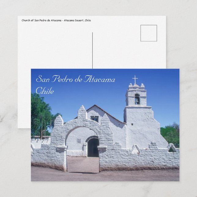 Church of San Pedro de Atacama - Chile Postcard (Front/Back)