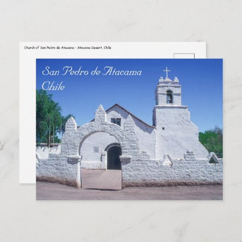 Church of San Pedro de Atacama _ Chile Postcard
