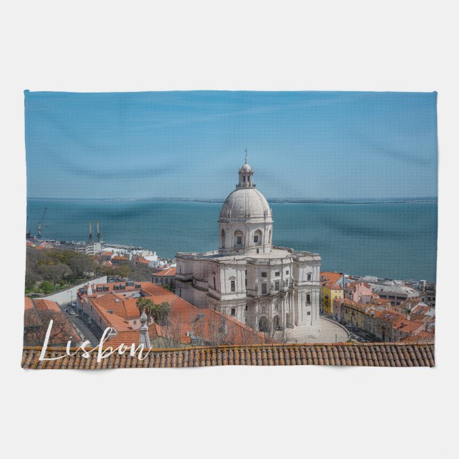 Church of Santa Engracia in Lisbon, Portugal Kitchen Towel (Horizontal)